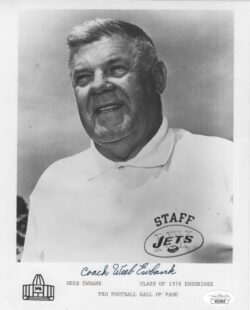 Autographed WEEB EWBANK New York Jets photo JSA