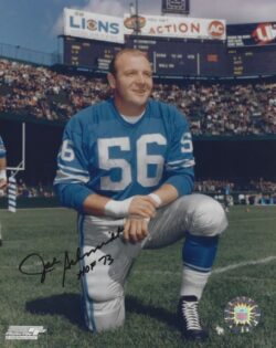 Autographed JOE SCHMIDT "HOF 73" 8X10 DETROIT LIONS photo