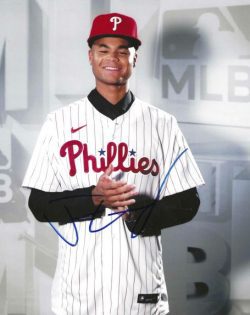 AUTOGRAPHED JUSTIN CRAWFORD 8X10 Philadelphia Phillies Photo