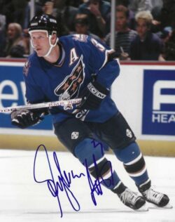 Autographed SYLVAIN COTE 8X10 Washington Capitals Photo