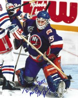 Autographed GLENN HEALY 8X10 New York Islanders Photo