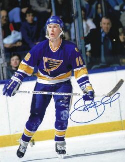 Autographed PERRY TURNBULL 8x10 St. Louis Blues Photo