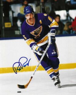 Autographed ROB RAMAGE 8X10 St. Louis Blues Photo
