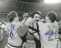 AUTOGRAPHED JOHN STUPER and STEVE BRAUN 8x10 St. Louis Cardinals photo