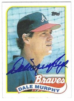 Autographed DALE MURPHY Atlanta Braves 1989 Topps Card