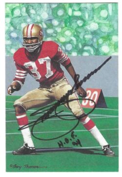 Autographed Jimmy Johnson San Francisco 49ers "HOF 94" Goal Line Art Postcard