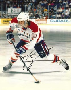 Autographed JOE JUNEAU 8x10 Washington Capitals photo.
