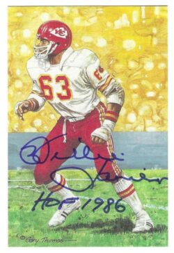 Autographed Willie Lanier Kansas City Chiefs Goal Line Art Card