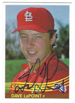 Autographed DAVE LAPOINT St. Louis Cardinals 1984 Donruss Card