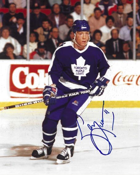 Wendel Clark Autographed Toronto Maple Leafs 8x10 Photo (After