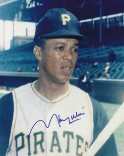 Autographed MAURY WILLS 8X10 Pittsburgh Pirates Photo