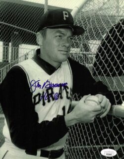 Autographed  JIM BUNNING  8X10 Pittsburgh Pirates photo  JSA