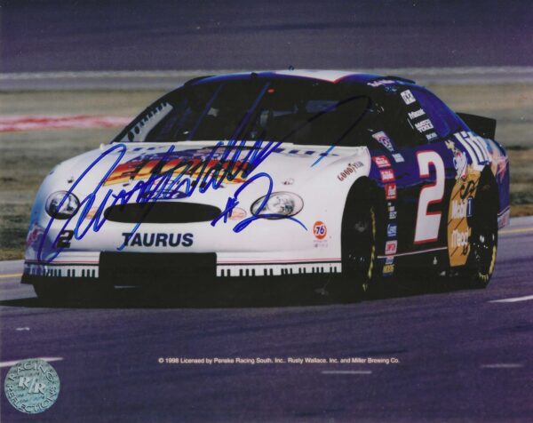 Autographed RUSTY WALLACE Photo - Nascar Racing