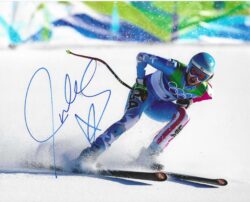 Autographed  JULIE MANCUSO 8x10 Photo - Winter Olympics Skiing