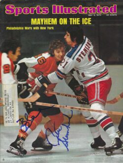 Autographed BOBBY CLARKE PETE STEMKOWSKI Sports Illustrated Magazine