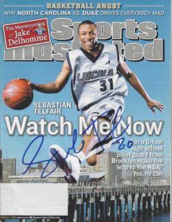 Autographed SEBASTIAN TELFAIR LINCOLN HIGH SCHOOL Sports Illustrated 3/8/2004 w/COA