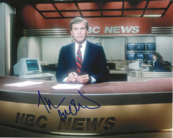 AUTOGRAPHED SIGNED TOM BROKAW NBC Nightly News 8x10 photo