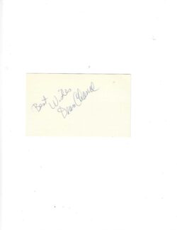 AUTOGRAPHED SIGNED DEAN CHANCE 3x5 Index card