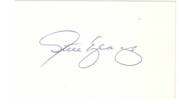 AUTOGRAPHED SIGNED STEVE YEAGER 3x5 Index card