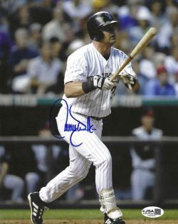 AUTOGRAPHED  Larry Walker 8x10 Colorado Rockies Photo JSA