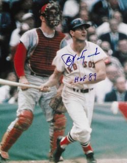 Autographed CARL YASTRZEMSKI "HOF 89" 8X10 Boston Red Sox