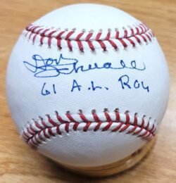 Autographed DON SCHWALL "61 AL ROY" Official Major League Baseball