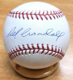 DEL CRANDALL  Autographed Official Major League Baseball