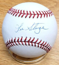 Autographed LEE STANGE Official American League Baseball