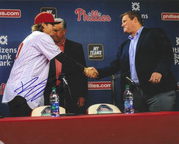 AUTOGRAPHED BRYSON STOTT 8X10 Philadelphia Phillies Photo