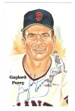Autographed GAYLORD PERRY San Francisco Giants Perez-Steele Postcard