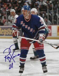 Autographed RAY FERRARO 8X10 New York Rangers Photo