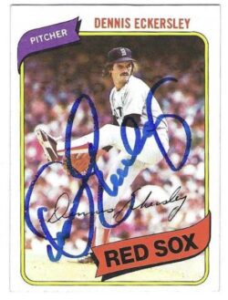 Autographed DENNIS ECKERSLEY Boston Red Sox 1980 Topps Card #320