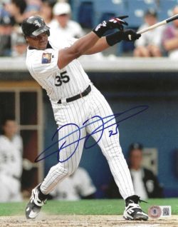 Autographed FRANK THOMAS 8x10 Chicago White Sox Photo JSA