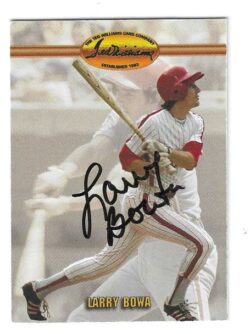 Autographed LARRY BOWA Philadelphia Phillies 1993 TED WILLIAMS Card