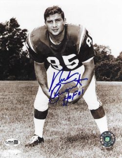 AUTOGRAPHED NICK BUONICONTI "HOF 01" 8X10 New England Patriots photo JSA
