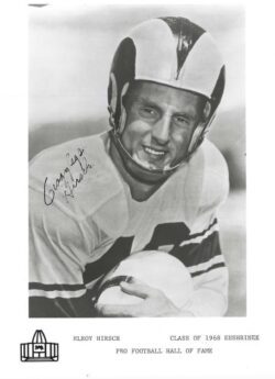 AUTOGRAPHED ELROY CRAZYLEGS HIRSCH 8x10 Los Angeles Rams Photo