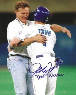 Autographed JEFF FRYE "Cycle 8/17/2001"  8x10 Toronto Blue Jays Photo