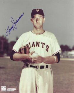 AUTOGRAPHED LARRY JANSEN 8x10 New York  Giants Photo