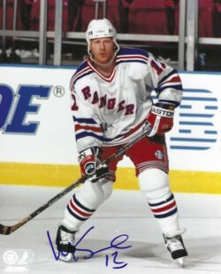 Autographed MIKE KEANE  8X10 New York Rangers Photo