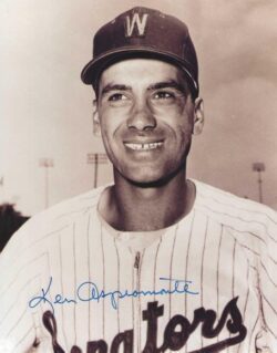 AUTOGRAPHED KEN ASPROMONTE 8x10 Washington Senators Photo
