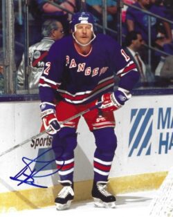 Autographed TIM KERR  8X10 New York Rangers Photo