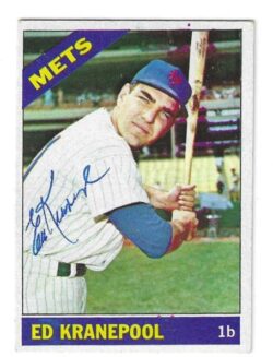 Autographed 1966 Topps Ed Kranepool New York Mets Card #212