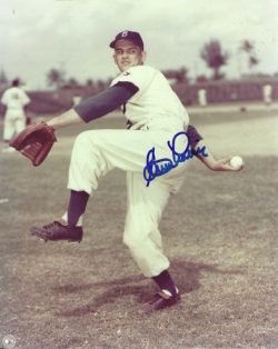 AUTOGRAPHED CLEM LABINE 8x10 Brooklyn Dodgers photo