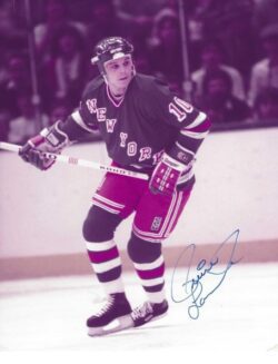 Autographed PIERRE LAROUCHE 8X10 New York Rangers Photo