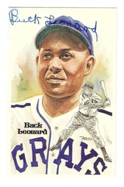 Autographed BUCK LEONARD Perez-Steele Post Card