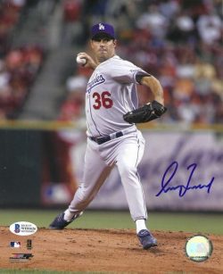 AUTOGRAPHED GREG MADDUX 8x10 Los Angeles Dodgers photo Beckett Witness