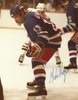 Autographed MIKE ROGERS 8x10 New York Rangers Photo