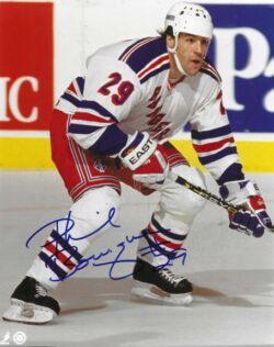 Autographed PHIL BOURQUE 8x10 New York Rangers Photo
