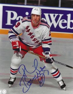 Autographed PHIL BOURQUE 8x10 New York Rangers Photo