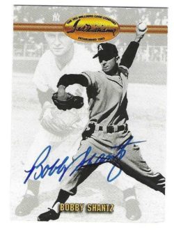 Autographed BOBBY SHANTZ Philadelphia A's 1993 Ted Williams Card Company Card